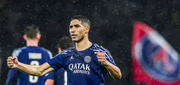 رسميًا: أشرف حكيمي هو لاعب الموسم في مباراة سياتل ساوندرز ضد باريس سان جيرمان